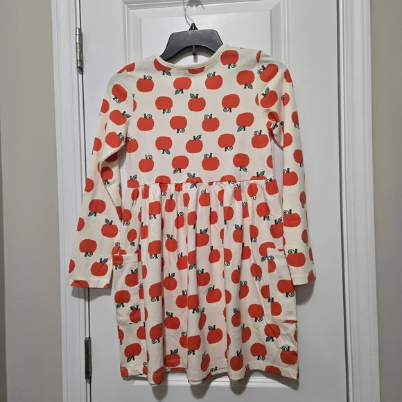 Hanna Andersson Cream and Orange Pumpkin Print Dress - Picture 2 of 4